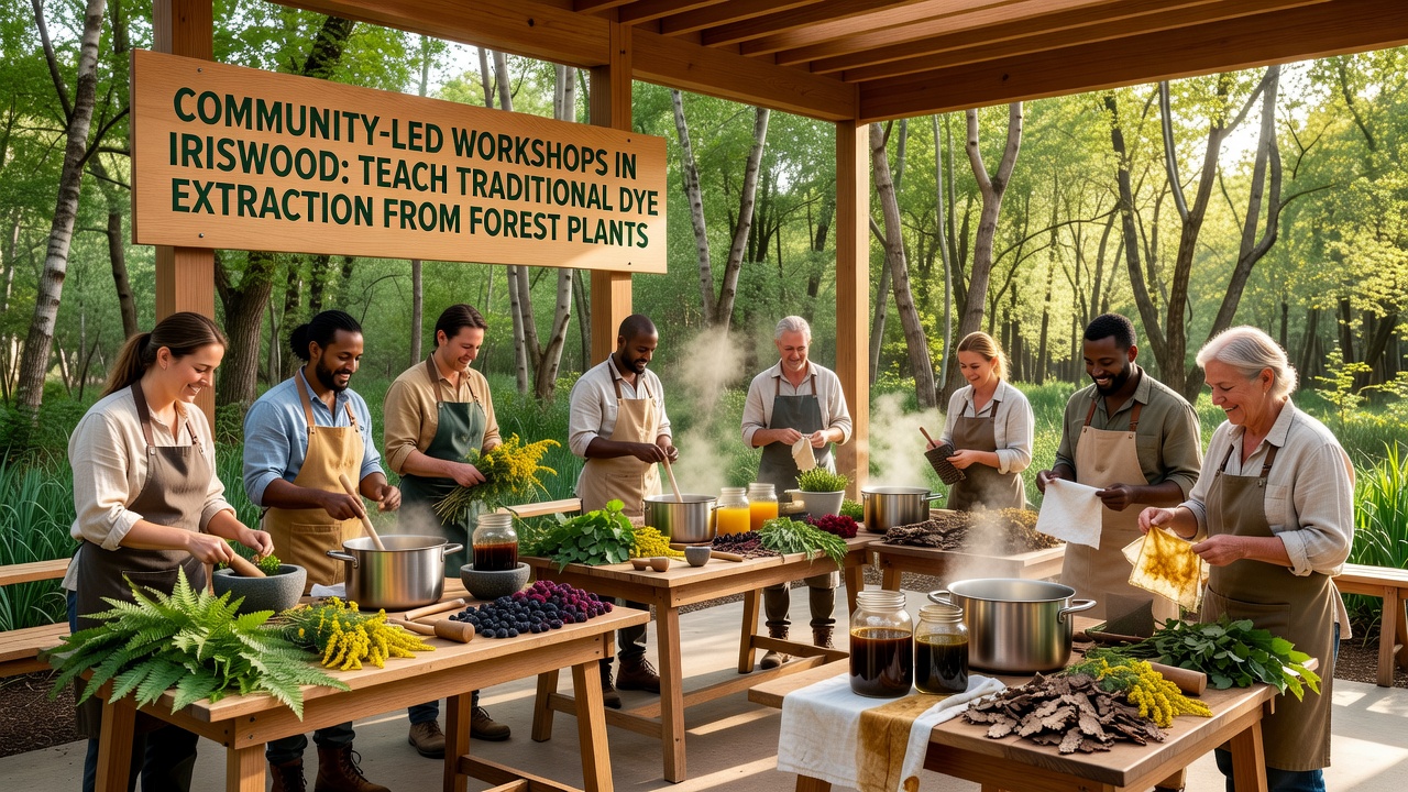 Community-Led Workshops in Iriswood Teach Traditional Dye Extraction From Forest Plants